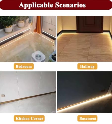 Iluminación LED para Zócalos de Aluminio con Difusor de Suelo Indirecto 8