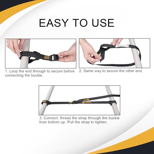 Image of Ayaport Motorcycle Luggage Straps Stretch Adjustable Straps with Clips for Securing (4)