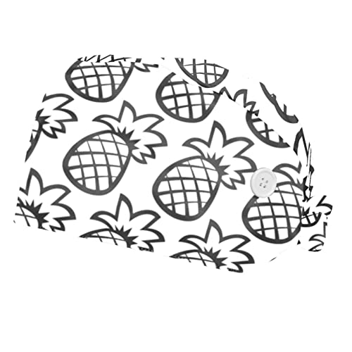 Chapeau de travail respirant motif ananas pour hommes et femmes | Lot de 2