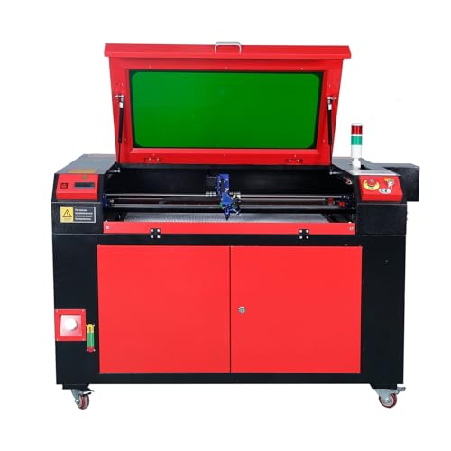 Furvveerr Lasergraveermachine CO2 100W Laser Graveermachine Professionele 0-800 mm/s Werkgebied 900mm x 600mm Met Waterkoeler Van toepassing op Houten Stof Leer Marmer Carving Cut