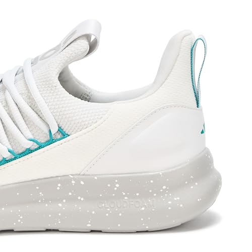 adidas Men's Lite Racer Adapt 7.0 Sneaker, Crystal White/Pure Teal/Grey, 104