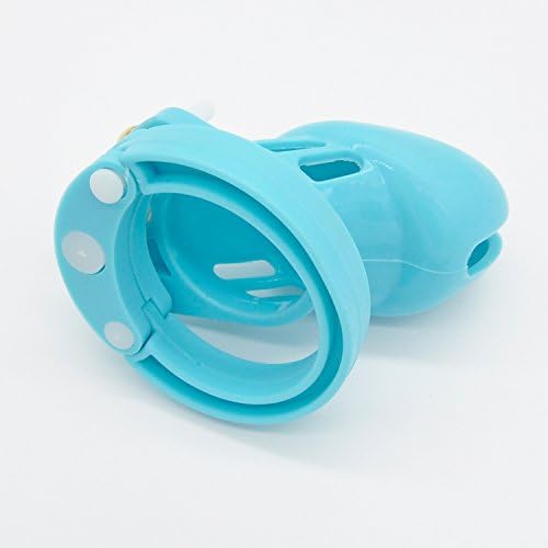 Miniatura 4 de Jaula de silicona para pene masculino, dispositivo de castidad para ejercicio de pene masculino (azul, A122)