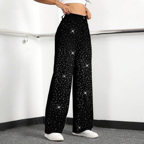 Image of Straight Leg Jeans for Women High Waisted Wide Leg Denim Pants
