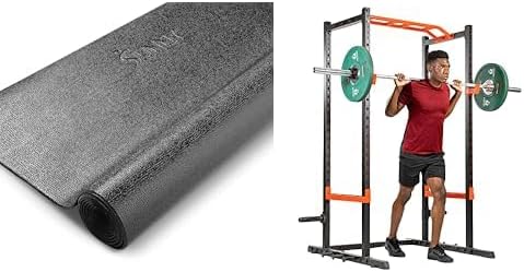 Sunny Health & Fitness SF-XF9925 Power Cage - 455 KG Capacity & Treadmill Mat