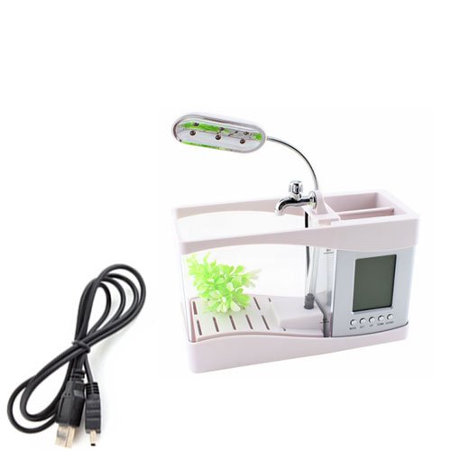 usb desktop aquarium mini fish tank with running water