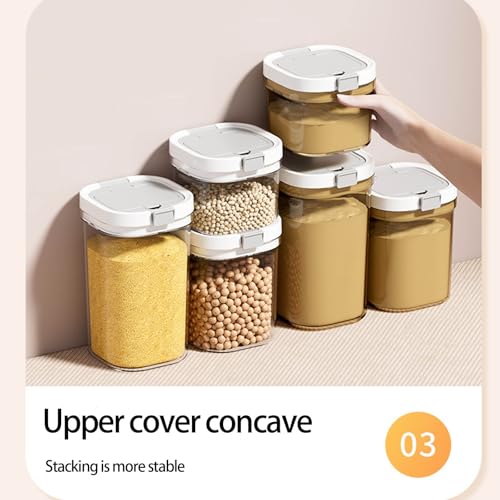 Contenedor sellado grande 1300 ml con cuchara para café miniatura 5