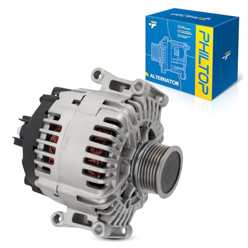 Image of PHILTOP Alternator Compatible with Tiguan 2009-2017 All Models | Jetta 2008-2010 2012-2013 2.0T, CC 2009-2016 2.0T Replace 11070N 12V 150Amp CW SC6 6-Groove Pulley