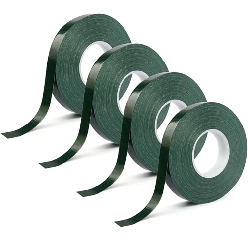 4Pcs Waterproof Floral Tape Green Flower Floral for Craft Bouquet Arranging