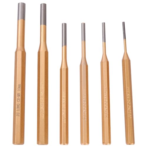 SOLUSTRE 6pcs Pin Punch Set Repair Punch Professional Drive Pin Punch Set Assorted Size Punches