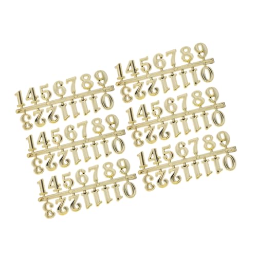 Angoily 6セット掛け時計用 阿拉伯数字パーツ デジタル時計数字交換 修理用アクセサリー 用途多様 収納簡単