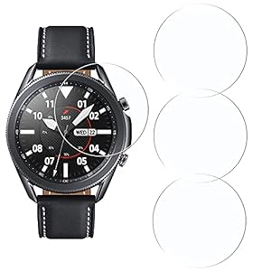 KELOLIN [4 Stück für Samsung Galaxy Watch 3 (45MM) Panzer Schutz Glas Bildschirm Schutzfolie 9H Härte, Kratzfest, Blendfrei, HD Displayschutzfolie kompatibel mit Samsung Galaxy Watch 3 (45MM)
