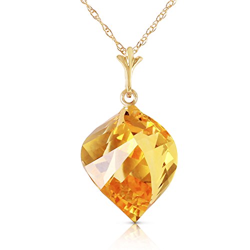 Galaxy Gold GG 14k Yellow Gold Necklace with Natural Twisted Briolette Citrine Pendant NATURAL UNTREATED CITRINE Handcrafted Fine Jewelry Solid Gold Genuine Gemstone. Anniversary Birthday Mother's Day Valentines Graduation, Christmas Spring Summer New Year Women Gift Made in USA Fine Jewelry Available in Yellow, Rose and White gold