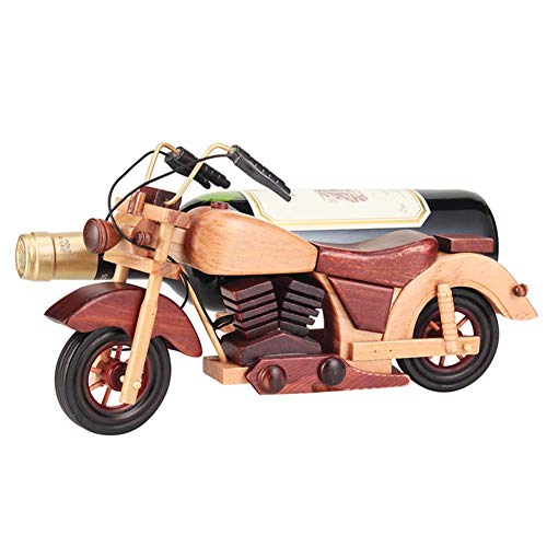 Soporte para Botella con Forma de Motocicleta de Madera miniatura 1