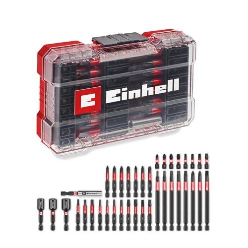 Original Einhell M-CASE 38-pièces impact-Bit-Set (embouts de 25 mm, 50 mm et de 90 mm, douilles à 6 pans, porte-embout de 60 mm, y compris boîte de rangement)