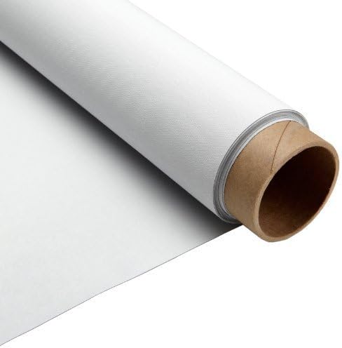 Carl's Blackout Cloth, Projector Screen Material, White, Gain 1.0 (16:9 | 66x110 | 128-in | Rolled) Projection Screen/Movie Screen Fabric