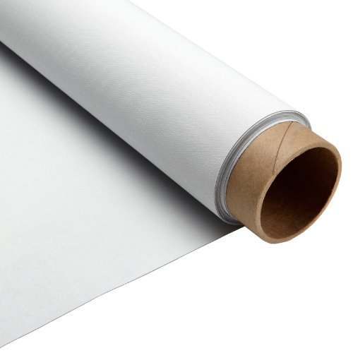 Carl's Blackout Cloth, Projector Screen Material, White, Gain 1.0 (16:9 | 66x110 | 128-in | Rolled) Projection Screen/Movie Screen Fabric