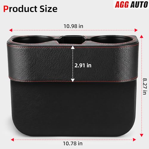 AggAuto Portavasos para Carros con Almacenamiento Negro miniatura 2