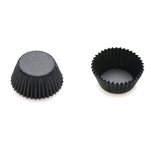 Cápsulas de papel negro DECORA para hornear y presentar mini postres 2