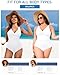 Holipick White Women Tummy Control One Piece Swimsuit - Push Up Bathing Suit Full Coverage Slimming Swimwear M