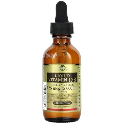 Solgar Liquid Vitamin D3 125 mcg (5,000 IU), 2 fl oz Cover
