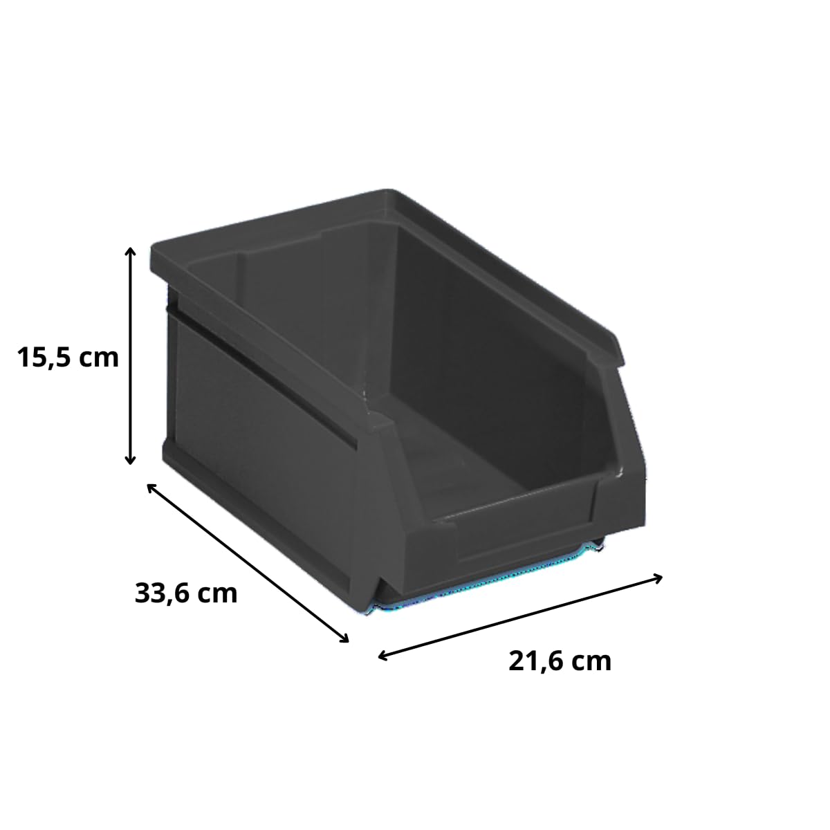 Tayg Pack 12 Gavetas de Plastico Apilables nº54 (No alimentaria) - Organizador de Tornillos, Cajones, Caja de Almacenamiento, Cubetas de Plastico Rectangulares, 33,6x21,6x15,5 cm
