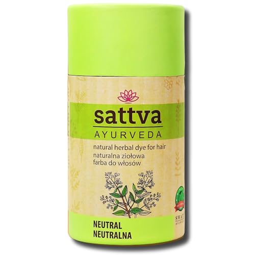 Sattva Ayurveda Natürliche Haarfarbe - Henna Haarfarbe für Allergiker - Bio Pflanzenhaarfarbe für Naturhaarfarbe, Volumen und Glanz - Doppelte Portion- ECOCERT (Cassia, 150)
