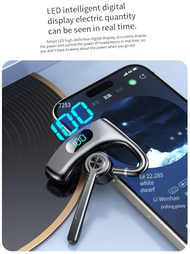 Audífono Bluetooth In Ear Negro con Micrófono miniatura 5