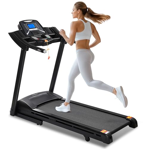Image of Treadmills for Home, Treadmill with 0-15% Auto, 4.0HP Folding Electric Treadmil, 20 inch Wide Running Machine with Bluetooth Speaker & Pulse Monitor, 350 LBS Weight Capacity