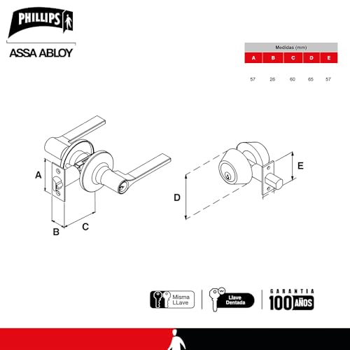Chapas para puertas de madera Phillips 7 Imagen adicional