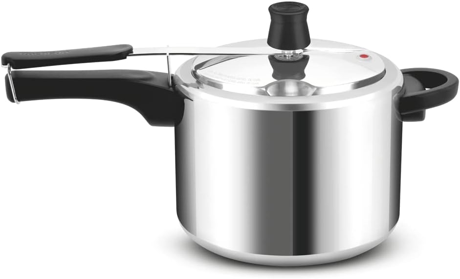 Panela de Pressão Rochedo Turbo Polida com Fechamento Interno e 4,5L de capacidade