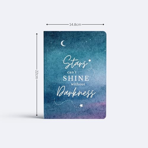 Image of A5 Ruled Notebook - 120 Pages | 80 gsm Paper | Personal Diary for Women & Men, Office Diary & Cute notebook design| Single line notebook | Rounded corner | Shine Cover Design