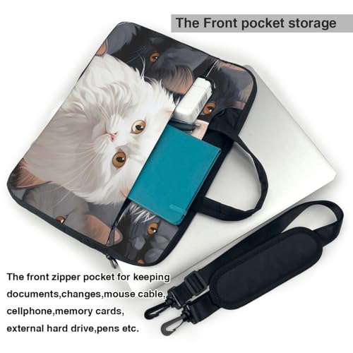 Maletín para laptop 15.6 pulgadas impermeable gris y blanco miniatura 5