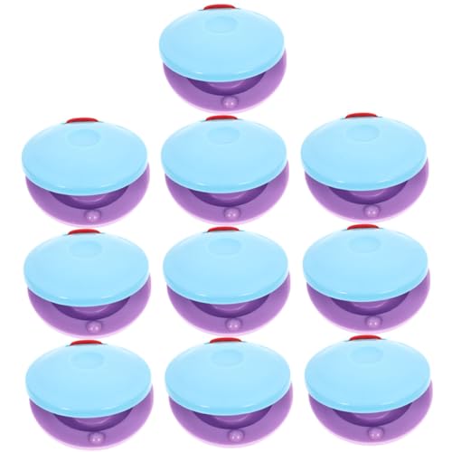 ERINGOGO 10pcs Plastic Finger Castanets Small Percussion Instruments for Music Lessons and Coordination Development