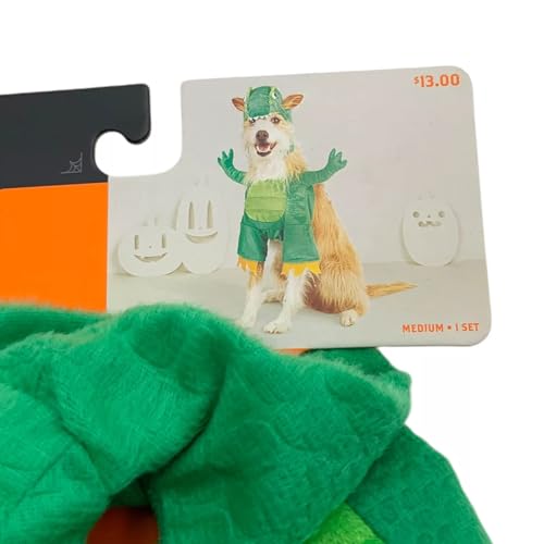 Disfraz T-Rex para Perros Verde Mediano miniatura 3