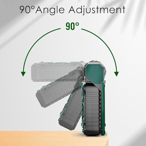 Image of AARKRI SALES Solar Camping Fan with LED 10400mAh Rechargeable Battery Powered Portable Outdoor Fan for Travel Emergency 4 Speeds 3 Brightness Settings USB Power Bank for Phone Charging