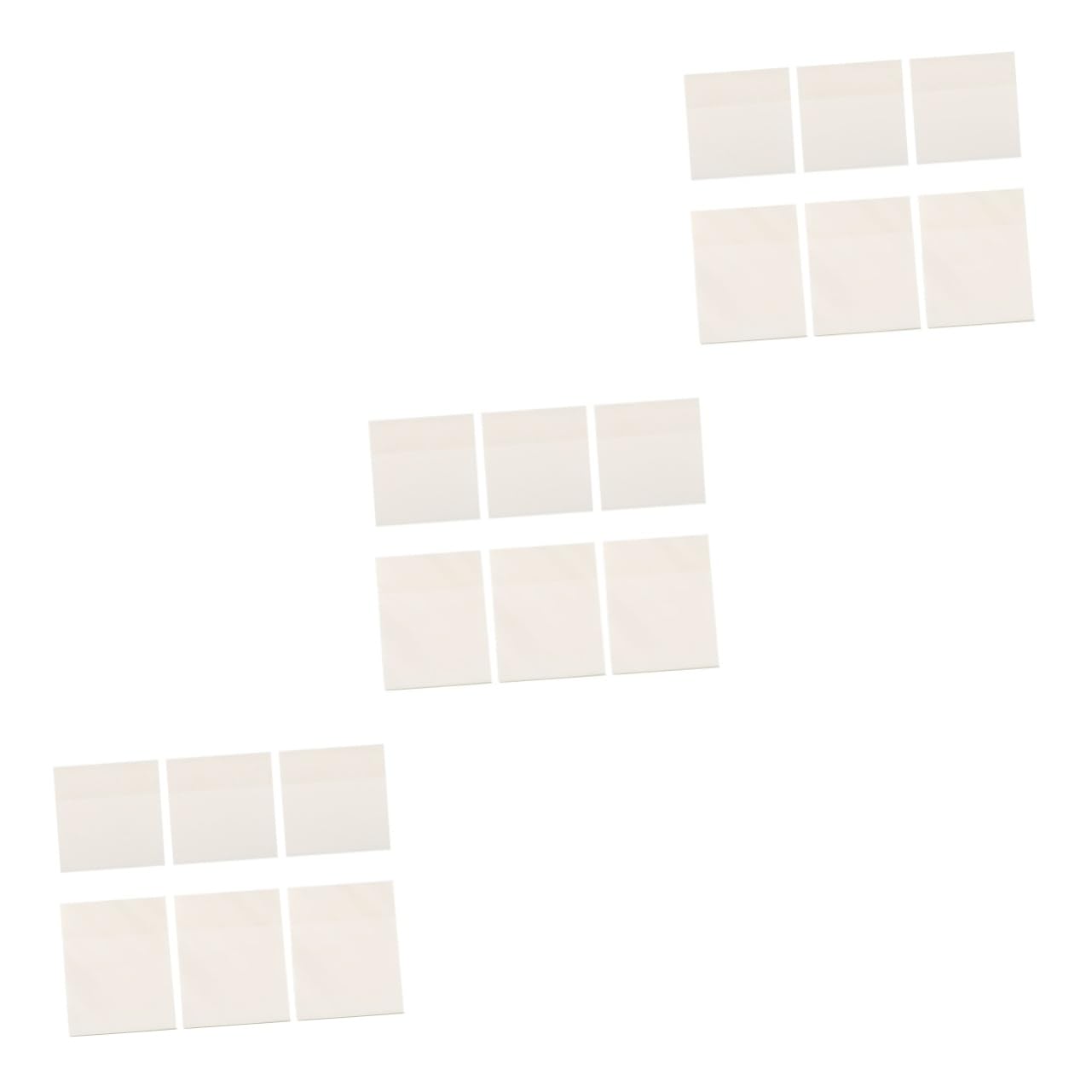 HOMSFOU 3 Series Notas Adhesivas Transparentes Autoadhesivas Para Recordatorios Escuela Y Oficina Reutilizables Residuos 6 Piezas*3