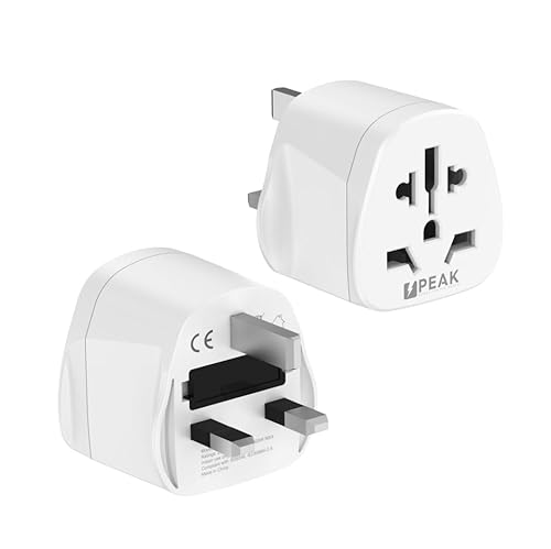 Peak Power World to UK Travel Adapter - Suitable even for powerful devices such as laptops and travel hairdryers Applicable in many countries: England, Scotland, Wales, Ireland, Cyprus, Malta, Kenya, Peak Power World to UK Travel Adapter - Suitable even for powerful devices such as laptops and travel hairdryers Applicable in many countries: England, Scotland, Wales, Ireland, Cyprus, Malta, Kenya,