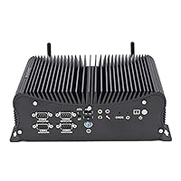BASOARO Mini Industrie Computer Desktop PC mit Core i5 4200u, Dual LAN, HDMI/VGA, GPIO Anschluss, RS232 COM, WLAN, Windows 10 Pro(8G DDR3 RAM 128G SSD)