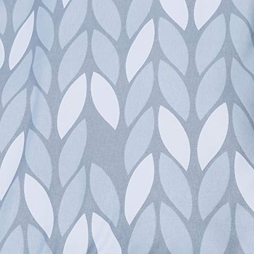Image of Amazon Basics Full /Queen Comforter Set with Herringbone Sheets, 7-Piece Gray Leaf Bedding, Lightweight Microfiber Bed-in-a-Bag