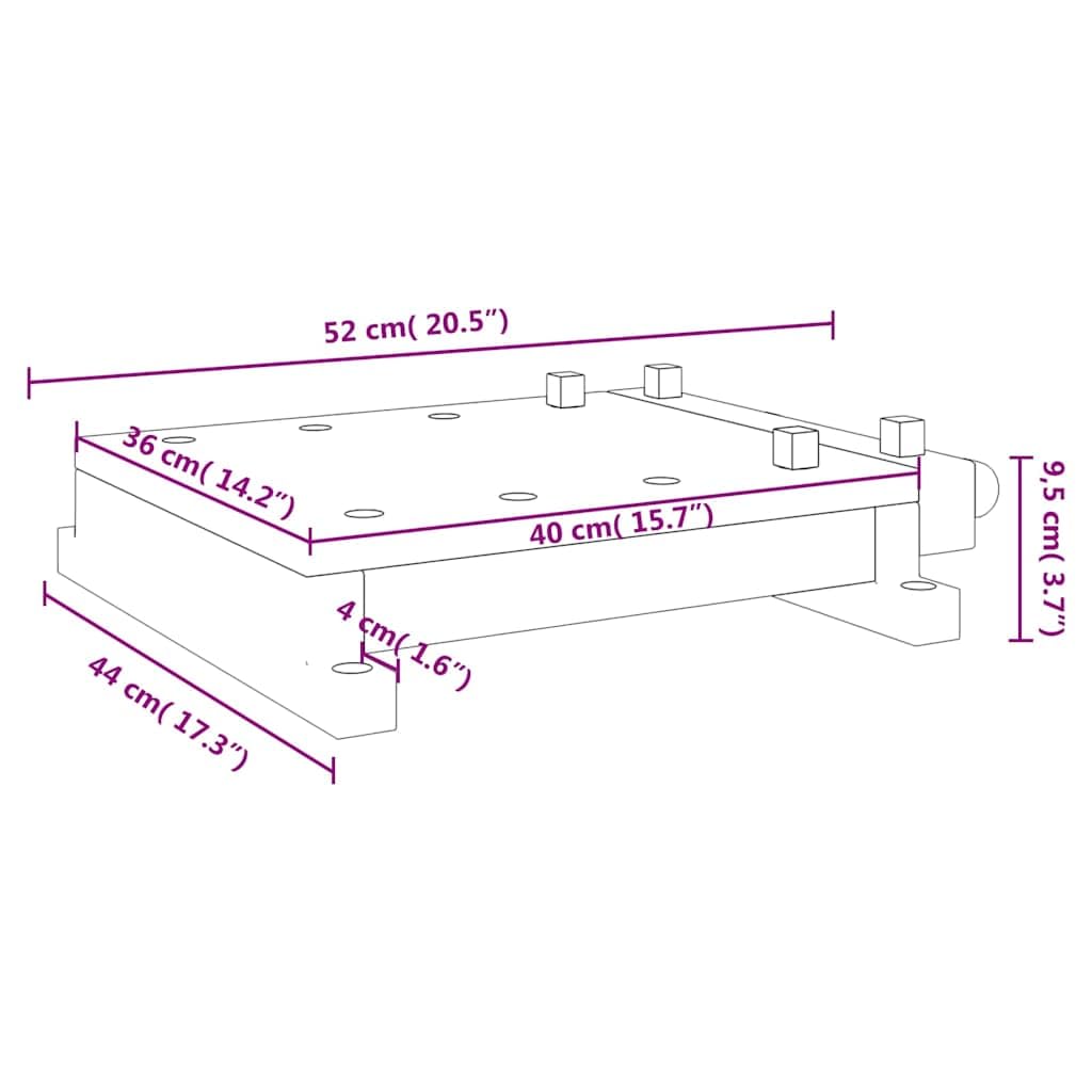 vidaXL Blat roboczy z imadłem, 52x44x9,5 cm, lite drewno akacjowe, blat do stołu roboczego, blat do stołu roboczego z imadłem, blat warsztatowy