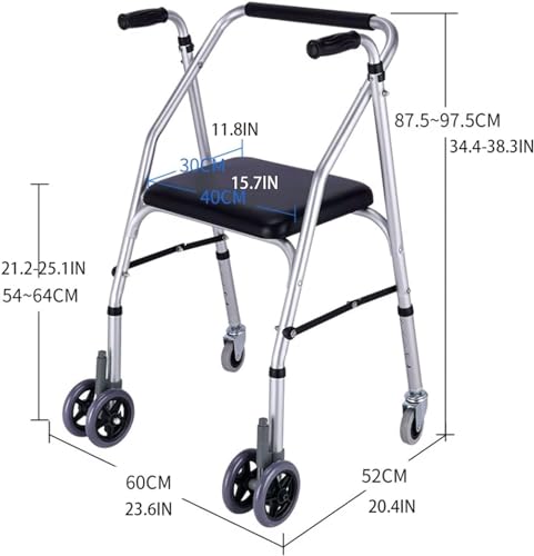Déambulateur pliable léger pour sécuriser la marche des personnes âgées