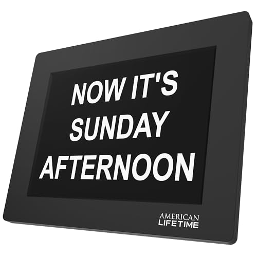 Image of American Lifetime Upgraded Version, Day Clock Extra Large Impaired Vision Digital Clock with Backup and 5 Alarm Options, Black
