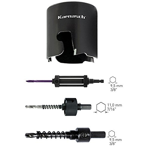 'HM Scie cloche en métal dur bestückte circulaire HM, Allround 60 Eco, Ø = 19–127 mm, 3/4 ' – 5, profondeur de coupe 60 mm, karnasch