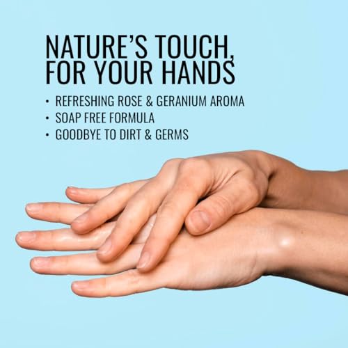Image of Morpheme Remedies Hand Wash Rose & Geranium, Anti Bacterial, 250ml - Soap Free Hand wash