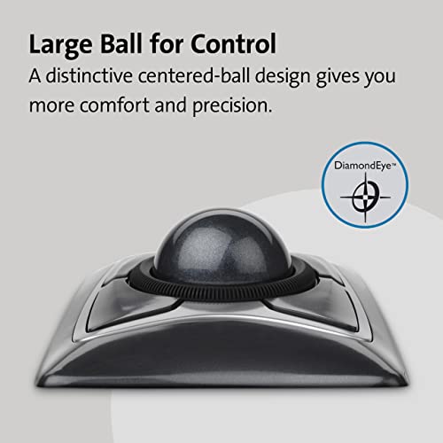Image of Kensington Expert Trackball Mouse (K64325), Black Silver, 5 inch W x 5-3 /4 inchD x 2-1 /2 inchH(Pack of 2)