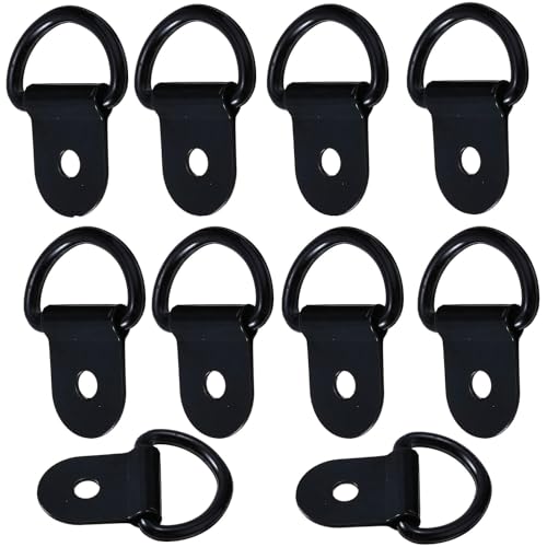 LiJuanWang 10 x D Ring Fasteners, 36 x 25 mm, D Ring for Kayaks, D-Ring Buckle, Retaining Rings Hooks, Safety Anchor with D Ring, for Truck, Trailer, Camping