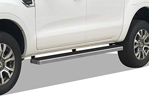 APS iBoard Running Boards (Nerf Bars Side Steps Step Bars) Compatible with 2019-2020 Ford Ranger SuperCrew Cab Pickup 4-Door (Black Powder Coated 5 inches)