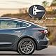topfit für Tesla Radkappen-Kit Center Radkappen-Set Radmuttern Mutter-Abdeckung Mitte Logo Emblem Änderung Nabenabdeckung für Model Y Model 3 Model S Model X