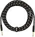 Fender Deluxe Series Instrument Cable, Straight/Straight, Black Tweed, 15ft