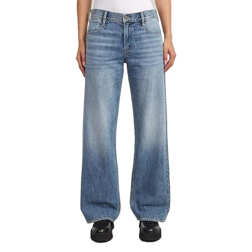 Patta con chiusura lampo G-STAR Judee Loose Low Waist Jeans, Jeans, Donna, Blu (Vintage Violane D22889-D536-H074), 27W / 32L